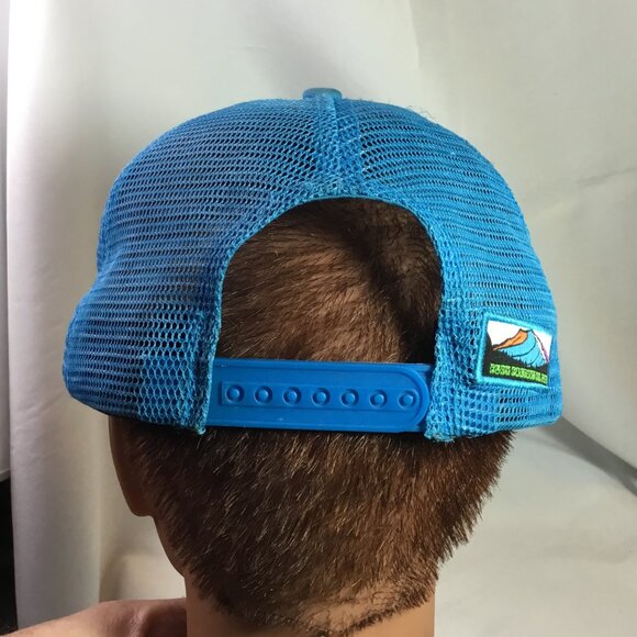 Flow Factory Mount Ashland Hat Cap Snap Back Blue Trucker Mesh Art Unisex O/S - Picture 3 of 8